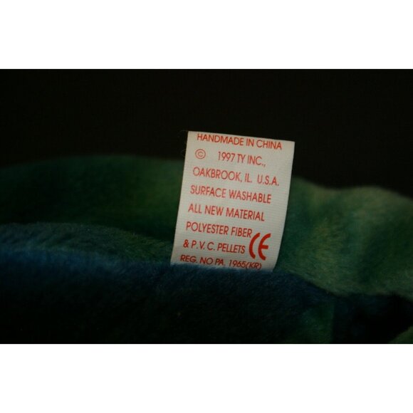 TY Beanie Baby Rainbow Chameleon Iguana 1997 PVC Pellets blue 4037 SET McD's - Picture 10 of 12